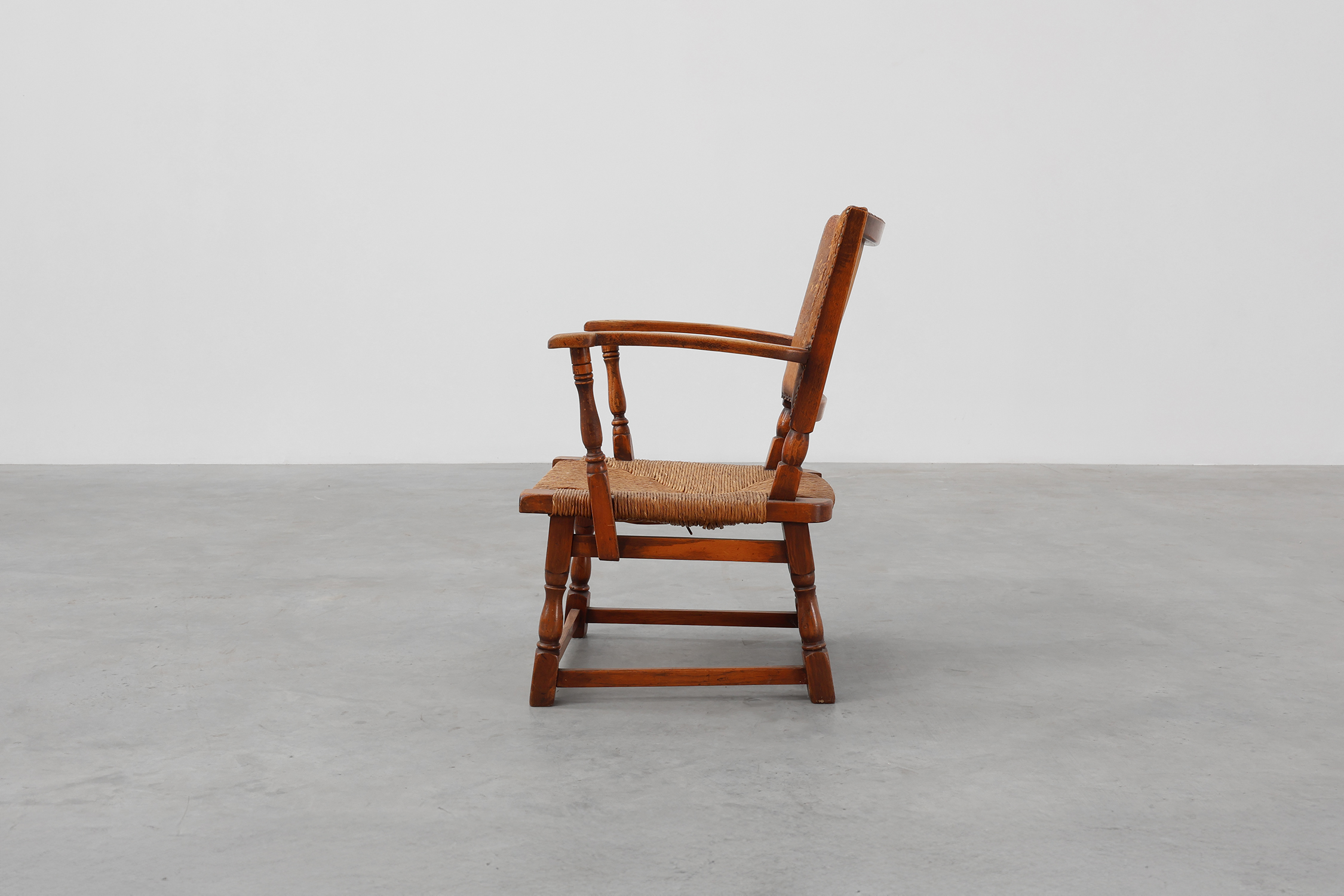 Leather and oak Armchair by Theo Ruth for Artifort, The Netherlands ca. 1940thumbnail